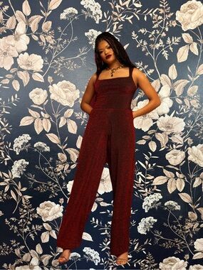 Rebdolls Red Sparkle Jumpsuit